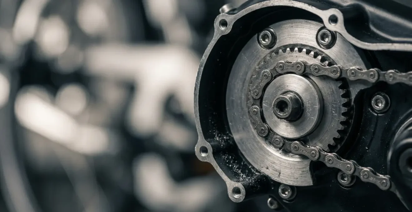 Dettaglio tecnico motore centrale e motore al mozzo su cargo bike