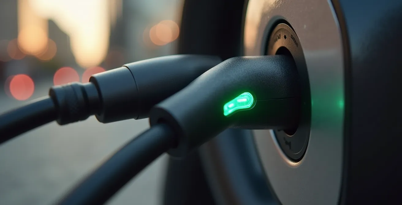 Scooter elettrico in ricarica presso una colonnina pubblica in città